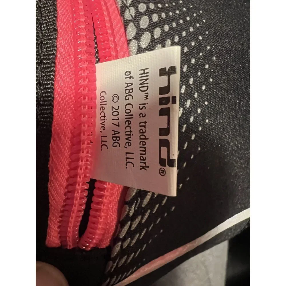 Hind Womens Running Utility Belt Waist Pack Flat Black Pink Adjustable GUC